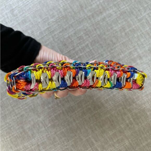 SODA TAB CLUTCH BAG, like new! In rainbow colors UNIQUE! - Picture 8 of 10